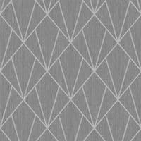 Muriva Indra Geometric Charcoal 154104 Wallpaper
